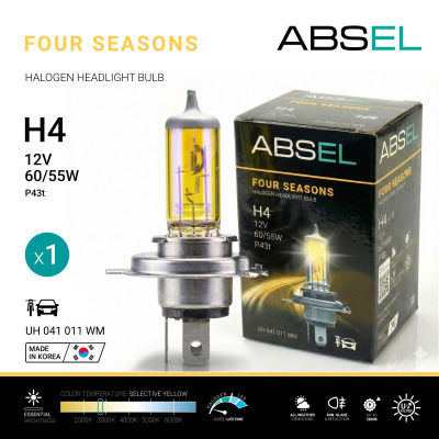 Лампа галогенная H4 P43t 60/55W 12V FOUR SEASONS